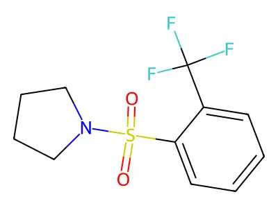 1-[2-(Trifluoromethyl)benzenesulfonyl]pyrrolidine structure