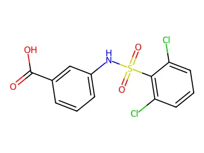 3-[(2,6-dichlorophenyl)sulfonylamino]benzoic Acid structure