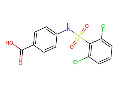 4-((2,6-Dichlorophenyl)sulfonamido)benzoic acid structure