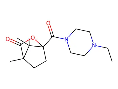 4-(4-Ethylpiperazine-1-carbonyl)-1,7,7-trimethyl-3-oxabicyclo[2.2.1]heptan-2-one structure