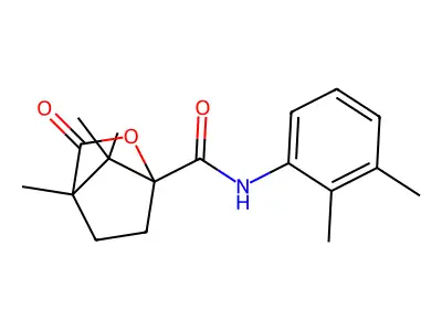N-(2,3-dimethylphenyl)-4,7,7-trimethyl-3-oxo-2-oxabicyclo[2.2.1]heptane-1-carboxamide structure