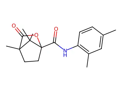 N-(2,4-dimethylphenyl)-4,7,7-trimethyl-3-oxo-2-oxabicyclo[2.2.1]heptane-1-carboxamide structure