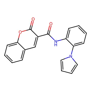 2-oxo-N-(2-pyrrol-1-ylphenyl)chromene-3-carboxamide structure