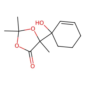 5-(1-Hydroxycyclohex-2-en-1-yl)-2,2,5-trimethyl-1,3-dioxolan-4-one structure