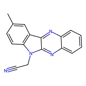 2-{9-methyl-6H-indolo[2,3-b]quinoxalin-6-yl}acetonitrile structure