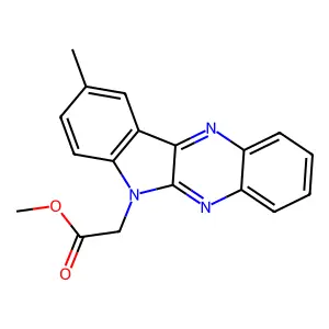 Methyl 2-(9-methylindolo[3,2-b]quinoxalin-6-yl)acetate structure