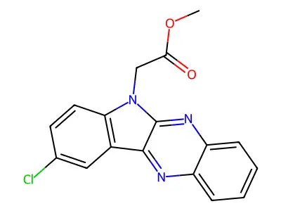(9-Chloro-indolo[2,3-b]quinoxalin-6-yl)-acetic acid methyl ester structure