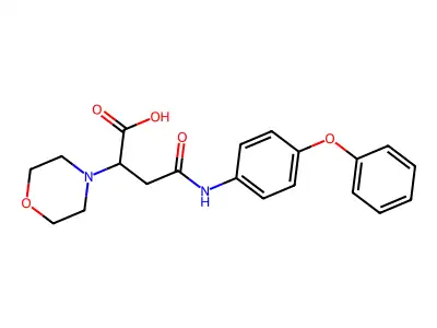 2-Morpholino-4-oxo-4-((4-phenoxyphenyl)amino)butanoic acid structure