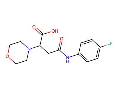 4-((4-Fluorophenyl)amino)-2-morpholino-4-oxobutanoic acid structure