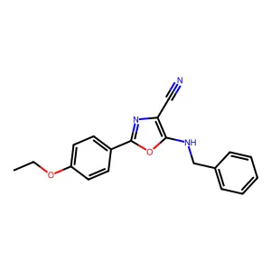 5-(Benzylamino)-2-(4-ethoxyphenyl)-1,3-oxazole-4-carbonitrile structure