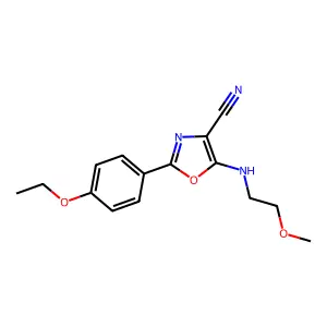 2-(4-Ethoxyphenyl)-5-(2-methoxyethylamino)-1,3-oxazole-4-carbonitrile structure