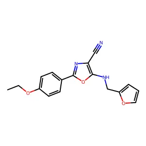 2-(4-Ethoxyphenyl)-5-(furan-2-ylmethylamino)-1,3-oxazole-4-carbonitrile structure