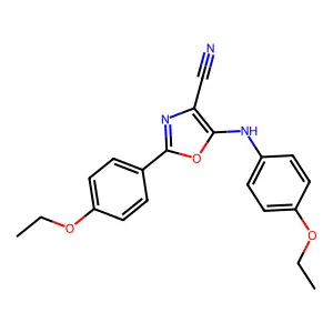 5-(4-Ethoxyanilino)-2-(4-ethoxyphenyl)-1,3-oxazole-4-carbonitrile structure