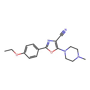 2-(4-Ethoxyphenyl)-5-(4-methylpiperazin-1-yl)-1,3-oxazole-4-carbonitrile structure