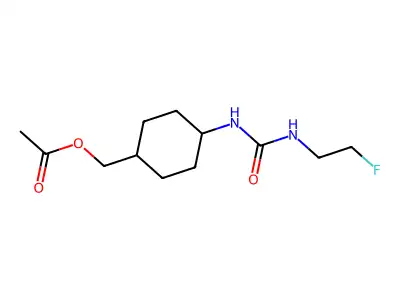[4-(2-Fluoroethylcarbamoylamino)cyclohexyl]methyl acetate structure
