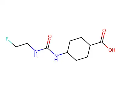 4-(2-Fluoroethylcarbamoylamino)cyclohexane-1-carboxylic acid structure