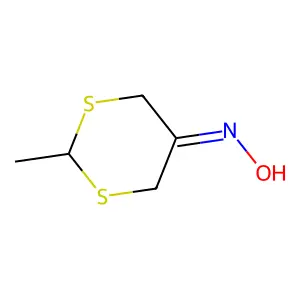 1,3-Dithian-5-one, 2-methyl-, oxime structure