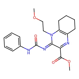 methyl 4-(2-methoxyethyl)-3-(phenylcarbamoylimino)-5,6,7,8-t structure