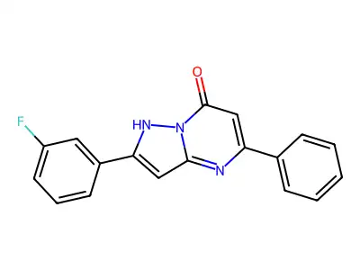 2-(3-fluorophenyl)-5-phenyl-1H-pyrazolo[1,5-a]pyrimidin-7-one structure