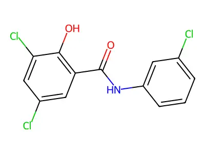 3,5-Dichloro-N-(3-chlorophenyl)-2-hydroxybenzamide structure