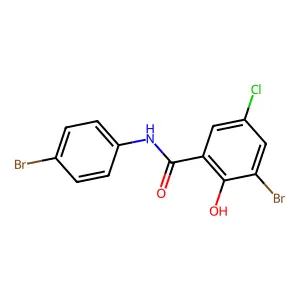 3-溴-N-(4-溴苯基)-5-氯水杨酰胺 structure