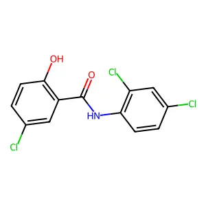 5-chloro-N-(2,4-dichlorophenyl)-2-hydroxybenzamide structure