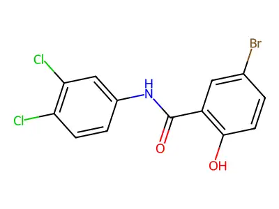 5-bromo-N-(3,4-dichlorophenyl)-2-hydroxybenzamide structure