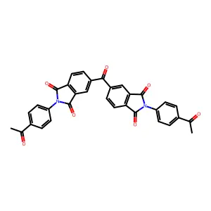 1H-Isoindole-1,3(2H)-dione, 5,5'-carbonylbis[2-(4-acetylphenyl)- structure