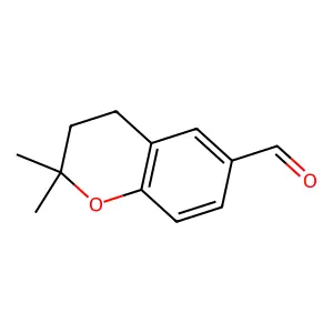 2,2-dimethyl-3,4-dihydro-2H-1-benzopyran-6-carbaldehyde structure