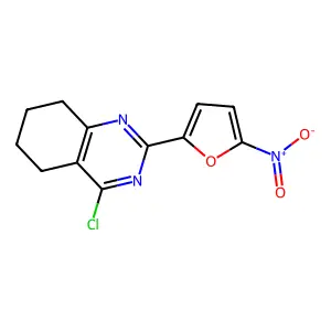 4-Chloro-2-(5-nitrofuran-2-yl)-5,6,7,8-tetrahydroquinazoline structure