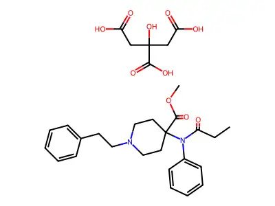 Carfentanil citrate structure