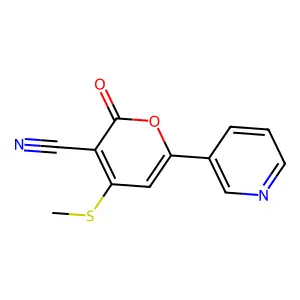 2H-Pyran-3-carbonitrile, 4-(methylthio)-2-oxo-6-(3-pyridinyl)- structure