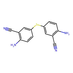 Bis[4-amino-3-cyanophenyl]sulfide structure