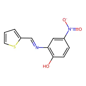 4-Nitro-2-[(2-thienylmethylene)amino]phenol structure