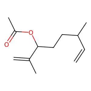 1-Isopropenyl-4-methylhex-5-enyl acetate structure