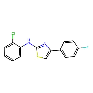 N-(2-Chlorophenyl)-4-(4-fluorophenyl)-1,3-thiazol-2-amine structure
