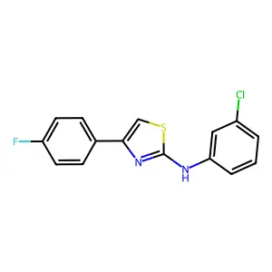 N-(3-chlorophenyl)-4-(4-fluorophenyl)-1,3-thiazol-2-amine structure