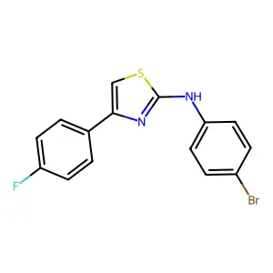 N-(4-Bromophenyl)-4-(4-fluorophenyl)-1,3-thiazol-2-amine structure