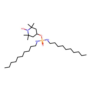 4-[[Bis(decylamino)phosphinyl]oxy]-2,6,6-tetramethyl-1-piperidinyloxy structure