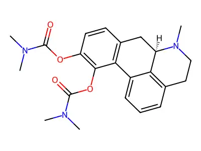 Carbamic acid, dimethyl-, aporphine-10,11-diyl ester structure