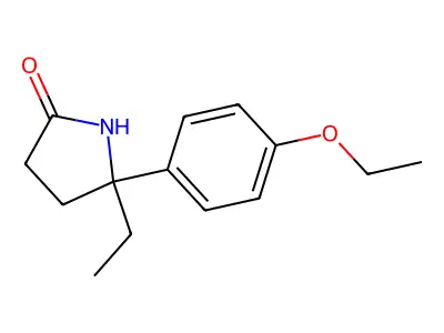 2-Pyrrolidinone, 5-(p-ethoxyphenyl)-5-ethyl- structure