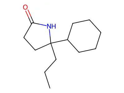 2-Pyrrolidinone, 5-cyclohexyl-5-propyl- structure