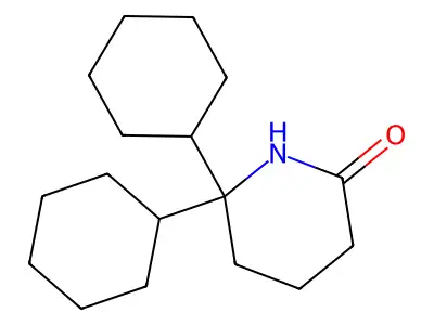 2-Piperidone, 6,6-dicyclohexyl- structure