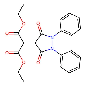 Diethyl 2-(3,5-dioxo-1,2-diphenyl-4-pyrazolidinyl)malonate structure