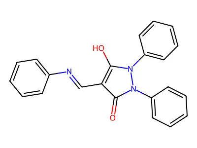 3,5-Pyrazolidinedione, 4-anilinomethylidyne-1,2-diphenyl- structure