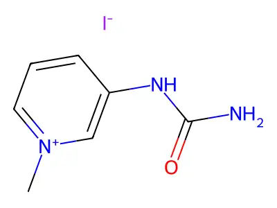 Pyridinium, 3-((aminocarbonyl)amino)-1-methyl-, iodide structure