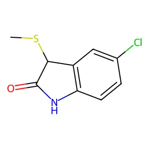 5-Chloro-3-methylsulfanyl-1,3-dihydroindol-2-one structure