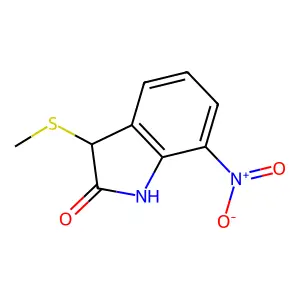 3-Methylsulfanyl-7-nitro-1,3-dihydroindol-2-one structure