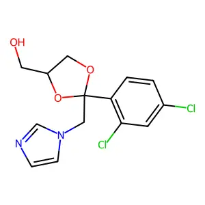 trans-2-(2,4-Dichlorophenyl)-2-(1H-imidazol-1-ylmethyl)-1,3-dioxolane-4-methanol structure