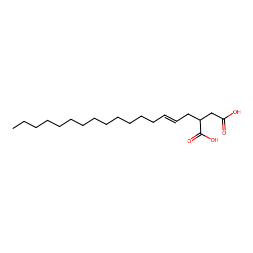 2-[(E)-2-hexadecenyl]succinic acid structure